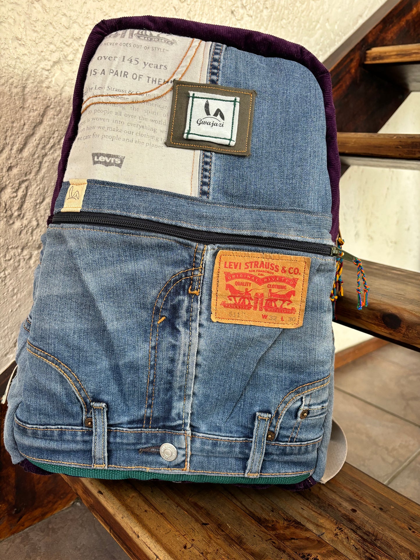 Royal Charm Denim Backpack